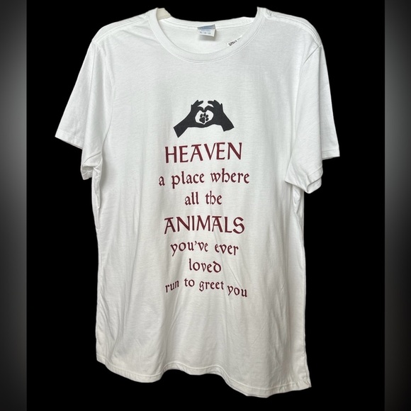 White Unisex Statement Short Sleeves TShirt For Dog Lovers XL BNWOT - Picture 6 of 6